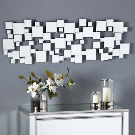 Hotel Silver Squares Mirror
