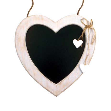 Wooden Heart Chalk Board Sign