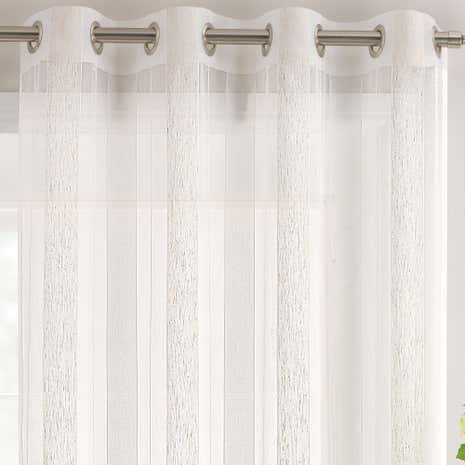 Brancaster Natural Linen Stripe Sheer