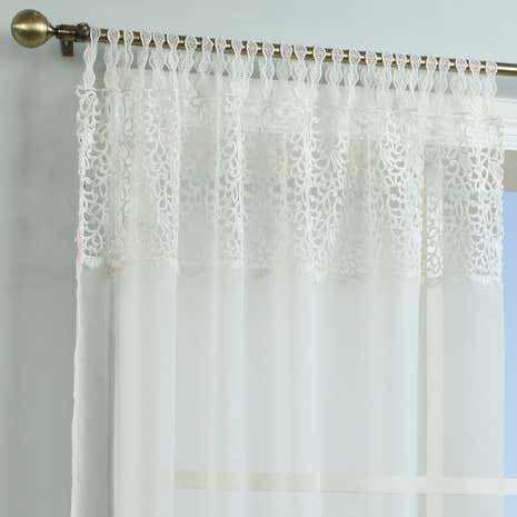 Ivory Marianne Macrame Voile Panel