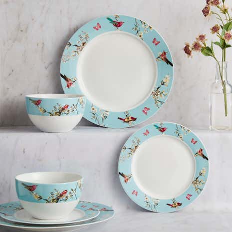 Beautiful Birds 12 Piece Dinner Set