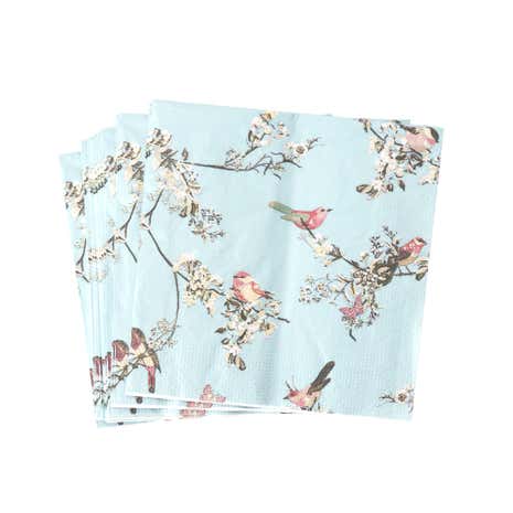 Beautiful Birds Duck-Egg Paper Napkins