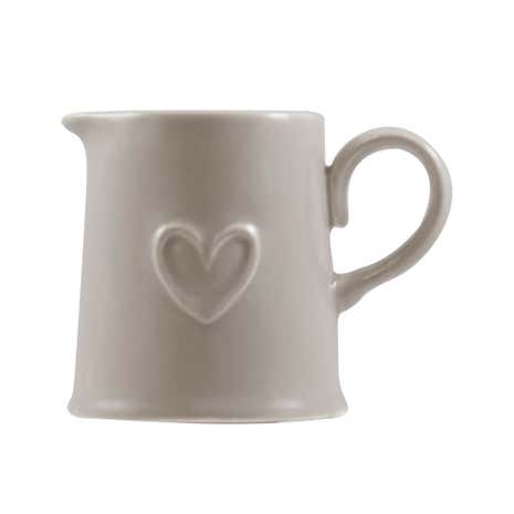 Country Taupe Heart Creamer