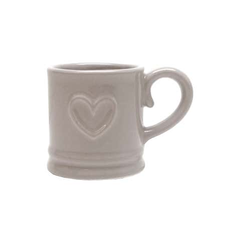 Country Taupe Heart Espresso Cup