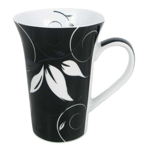 Fleur Black Flared Mug
