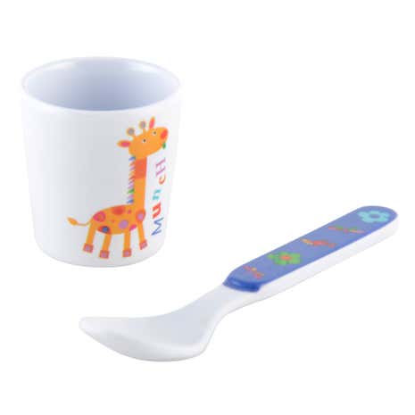 Kids Jungle Egg Cup & Spoon Set
