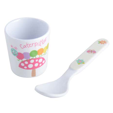 Kids Woodland Egg Cup and Spoon Set