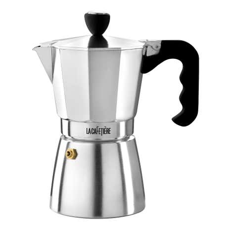 La Cafetiere Silver 6 Cup Stove Top Coffee Maker