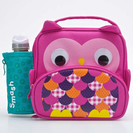 Smash 3D Owl Lunch Bag and Bottle Set