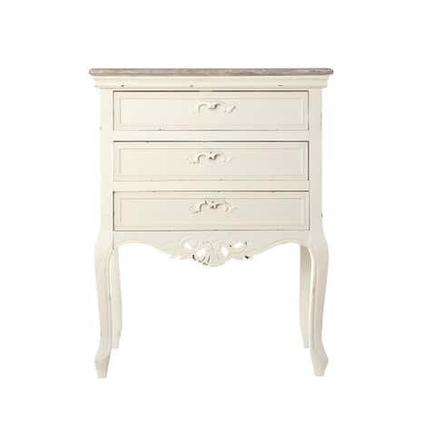 Camille Ivory 3 Drawer Chest