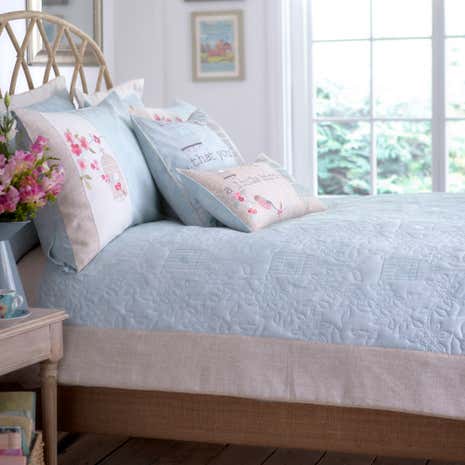 Evelyn Duck Egg Bedspread