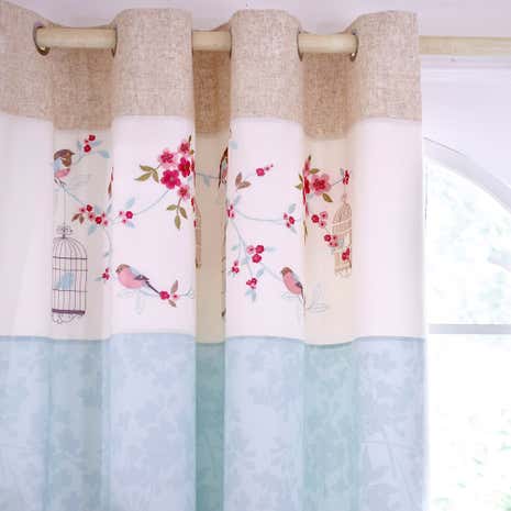 Evelyn Duck Egg Thermal Eyelet Curtain