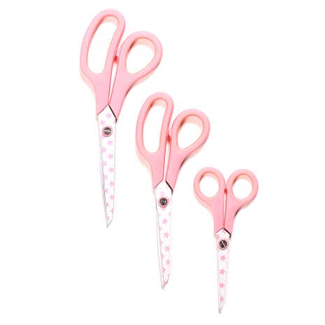 Pink Retro Pack of 3 Scissors