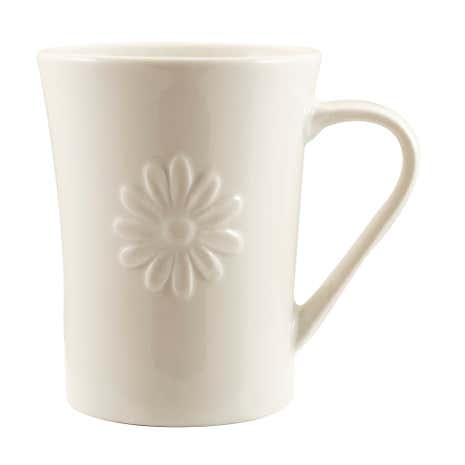 Daisy White Flared Mug