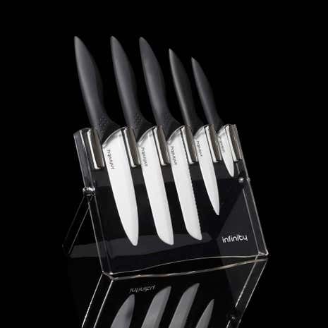 Infinity Ceramic 5 Piece Knife Block Set