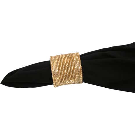 Gold Beaded Napkin Ring