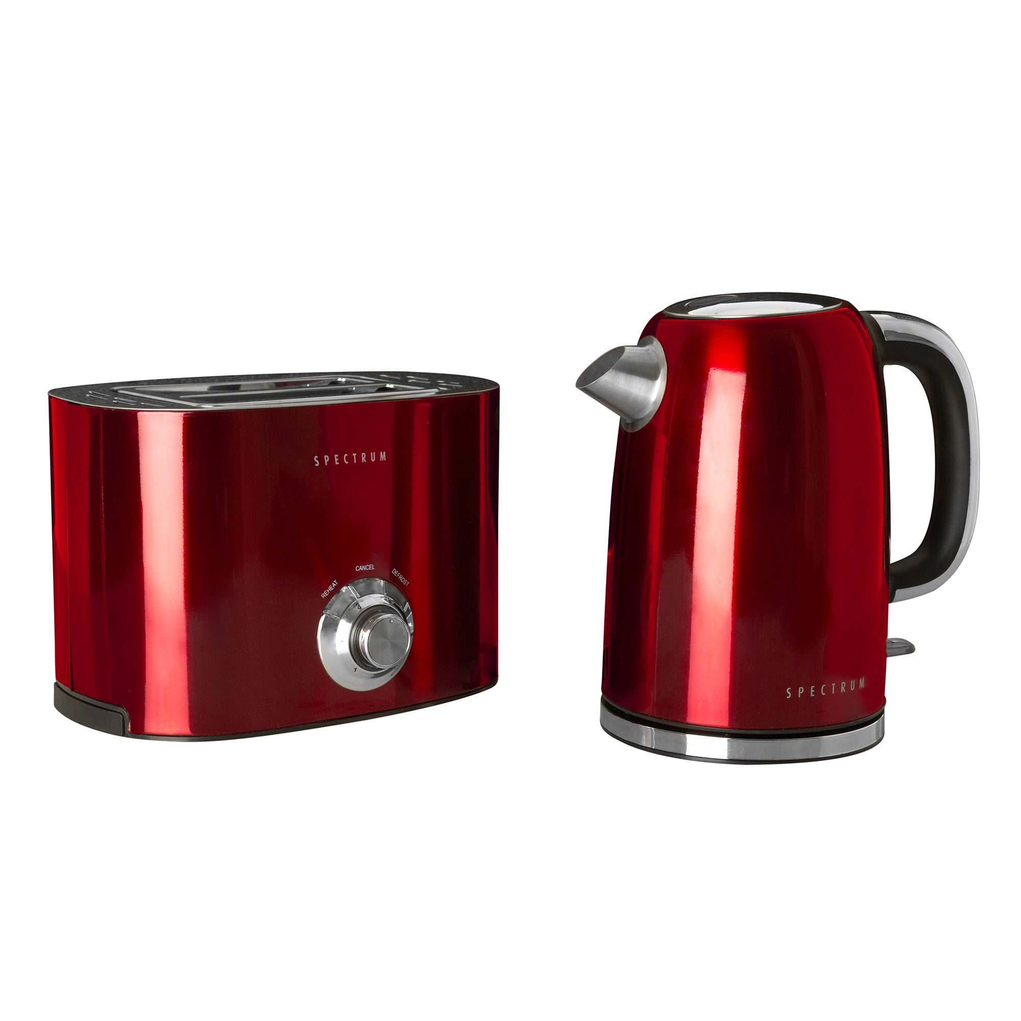 morphy richards red toaster and kettle set