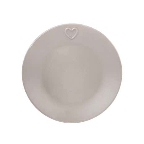 Country Taupe Heart Side Plate