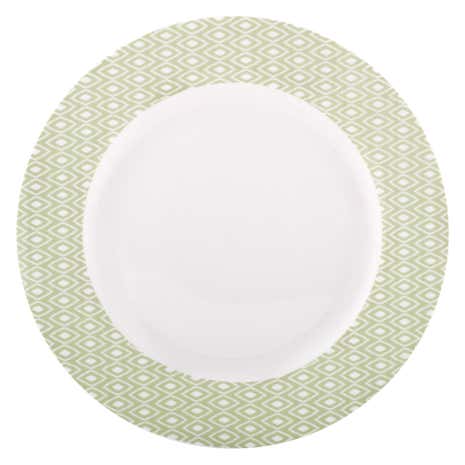 Geo Skandi Green China Dinner Plate