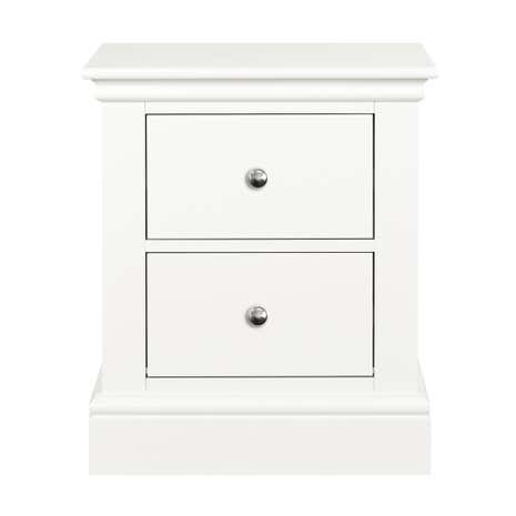 Blakely White 2 Drawer Bedside Table