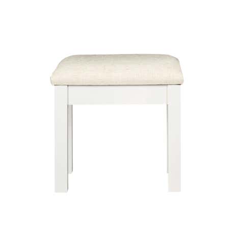 Blakely White Upholstered Stool