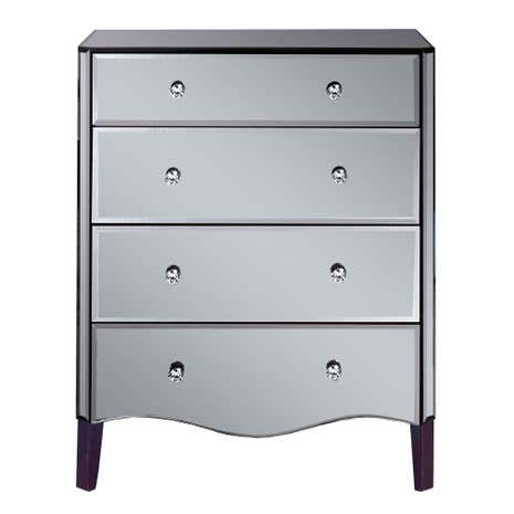 Viola Smoke Mirrored 4 Drawer Chest