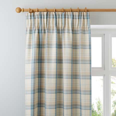 Balmoral Duck-Egg Lined Pencil Pleat Curtains