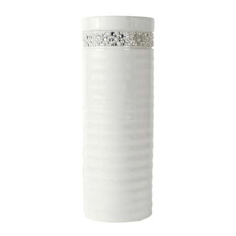 Large Sparkle Ridged Vase