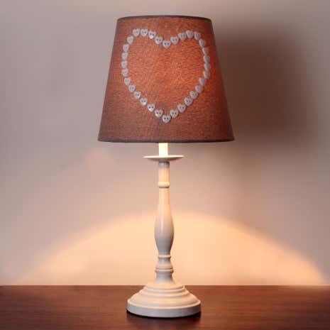 Amour Heart Button Table Lamp