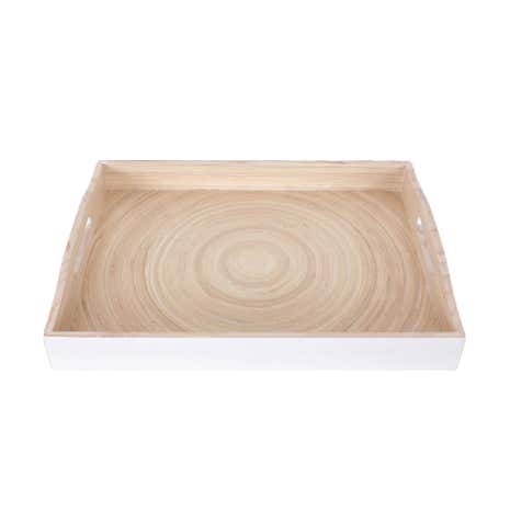 White Large Bamboo tray