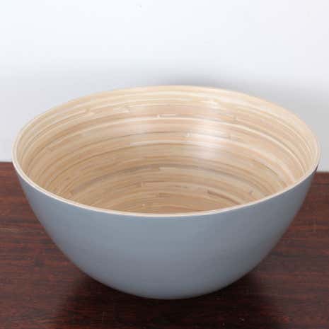 Grey Bamboo Serving Bowl