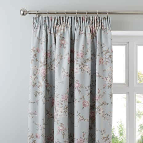 Bethany Duck-Egg Thermal Pencil Pleat Curtains