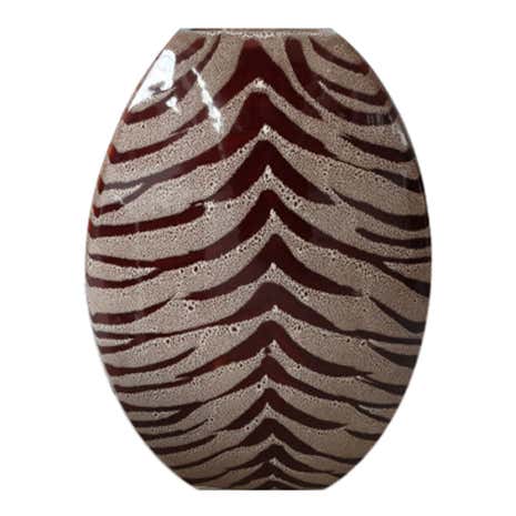 Zebra Print Ceramic Vase