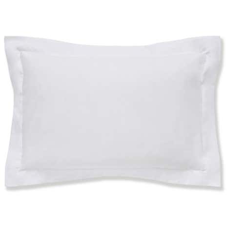 Cotton Rich Sateen White Oxford Pillowcase