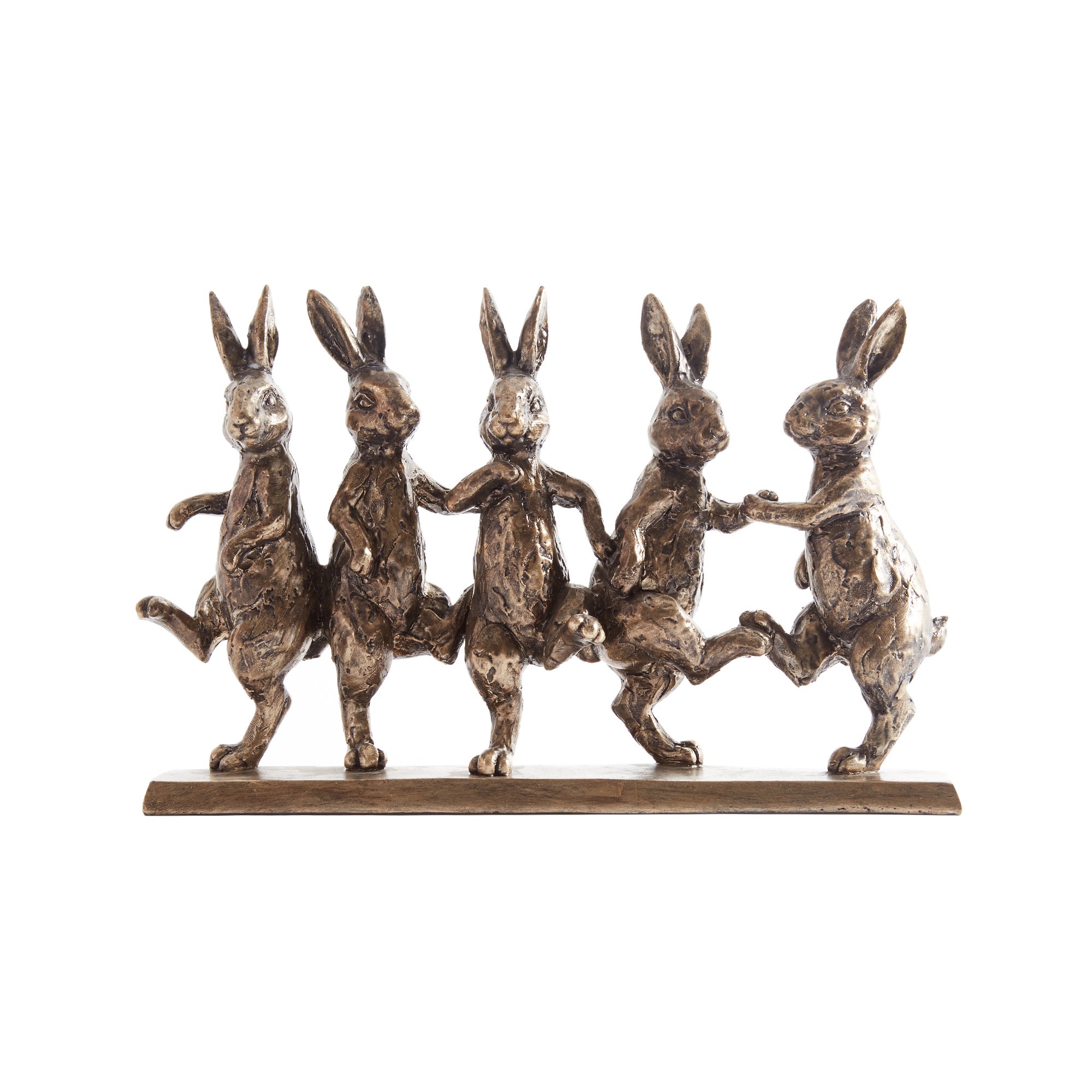 bronze effect hare ornament