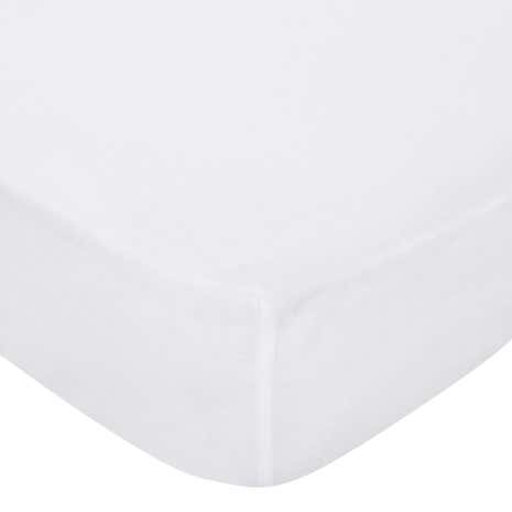 Essentials White 25cm Fitted Sheet