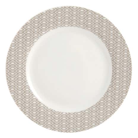 Geo Skandi Grey Dinner Plate