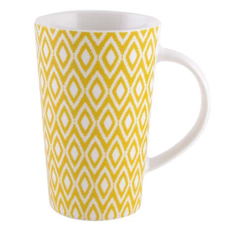 Geo Skandi Yellow Collection Latte Mug