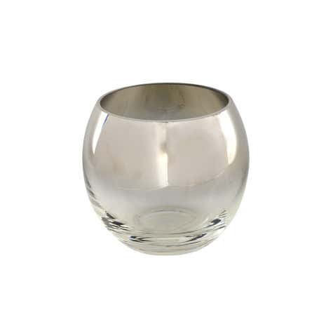 Hotel Silver Glass Tea Light Holder