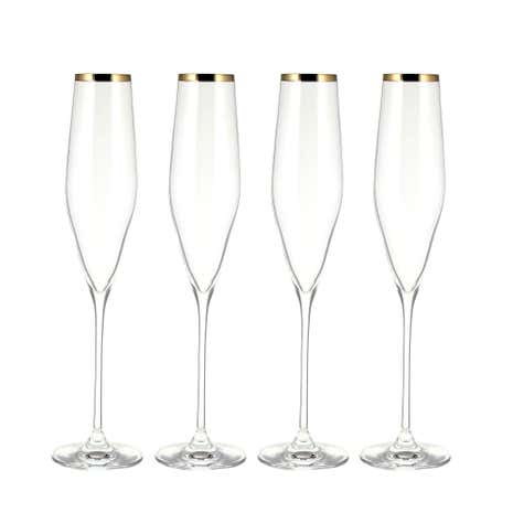 Hotel Gold Pack of 4 Flute Glasses