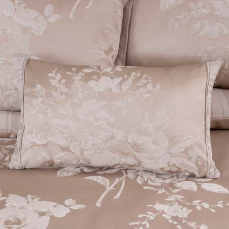 Laura Natural Jacquard Boudoir Cushion