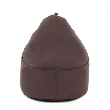 Chocolate Leather Look Bean Lounger