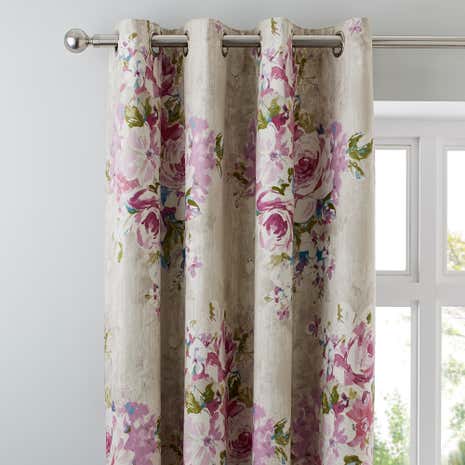 Misty Moors Plum Thermal Eyelet Curtains