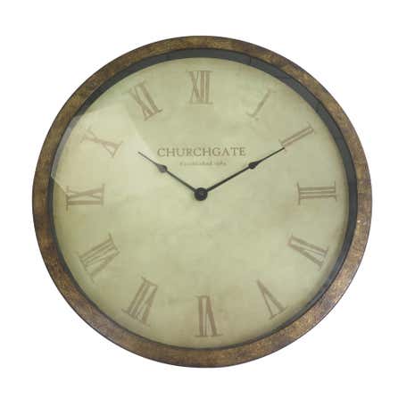 Bronze Misty Moors Metal Clock
