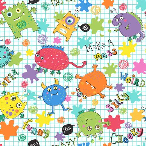 Monsters Fabric