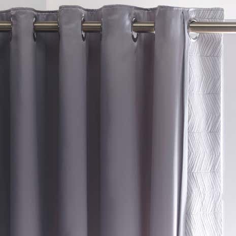 Owen Grey Thermal Eyelet Curtains