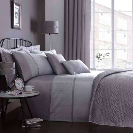 Owen Embroidered Grey Duvet Cover Dunelm Owen Embroidered Grey Duvet Cover