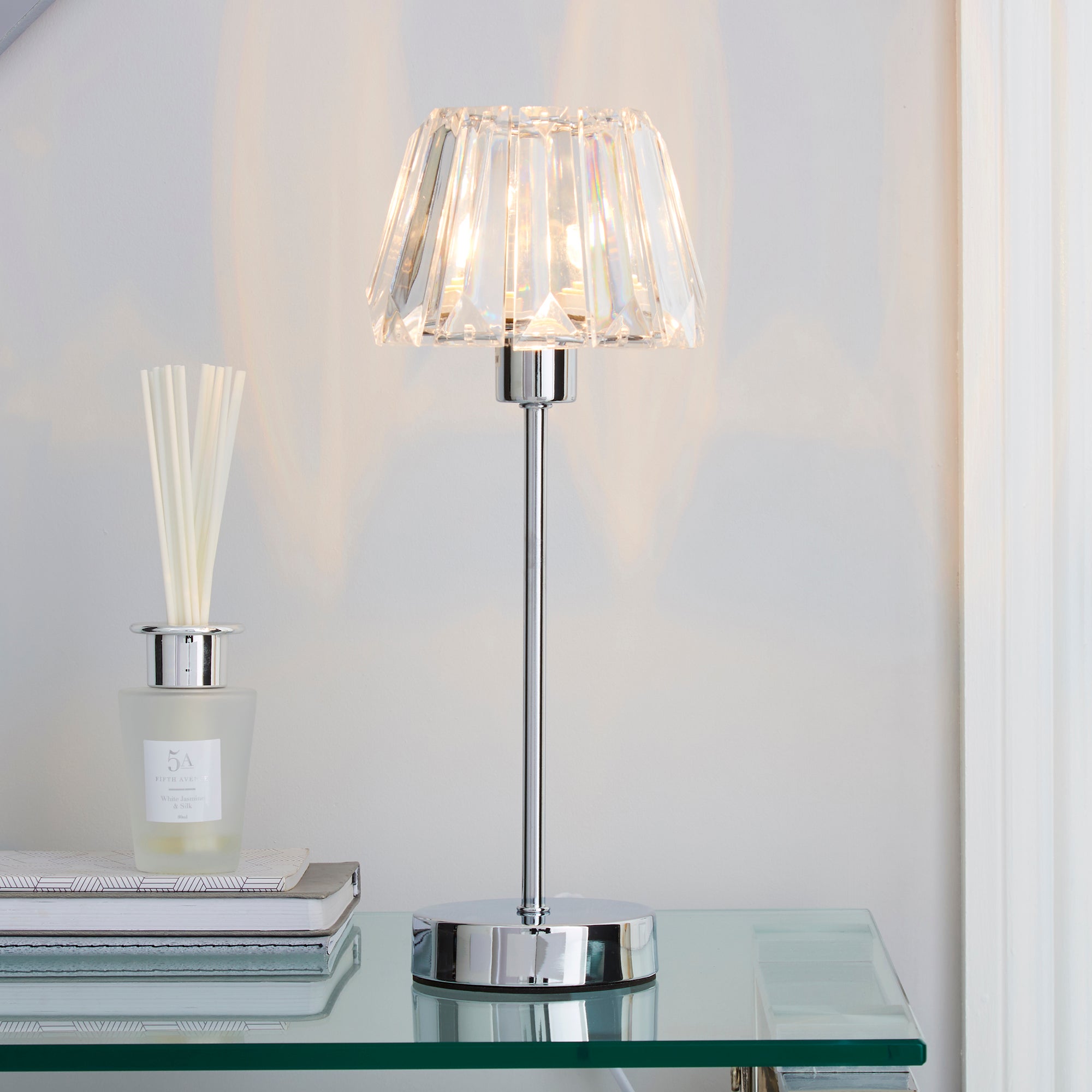 Paloma Acrylic Stem Lamp | Dunelm