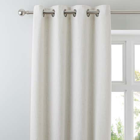 Purity Natural Lined Eyelet Curtains