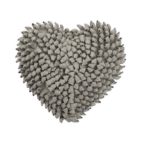 Ruffled Heart Cushion